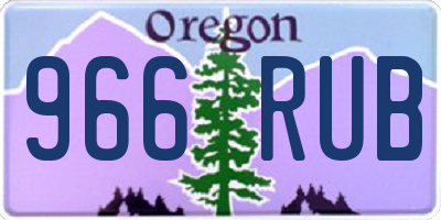 OR license plate 966RUB