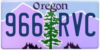 OR license plate 966RVC