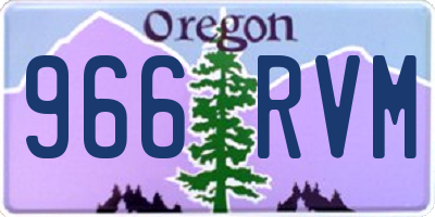 OR license plate 966RVM