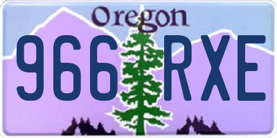 OR license plate 966RXE