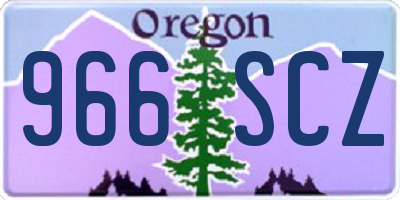 OR license plate 966SCZ