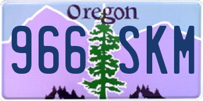 OR license plate 966SKM