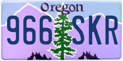 OR license plate 966SKR