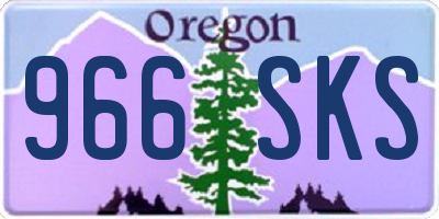OR license plate 966SKS
