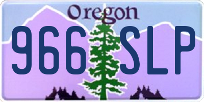 OR license plate 966SLP