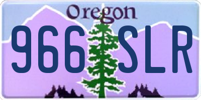 OR license plate 966SLR