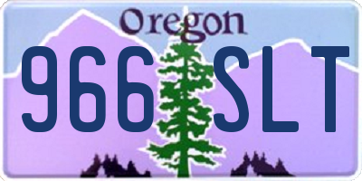 OR license plate 966SLT