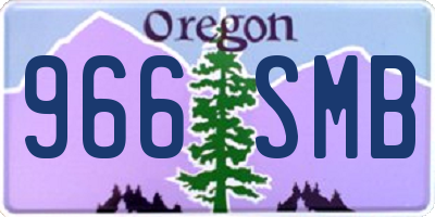 OR license plate 966SMB