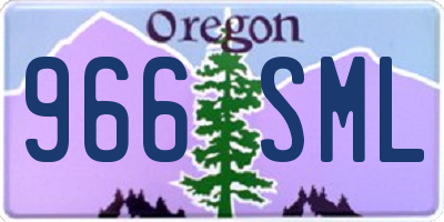 OR license plate 966SML