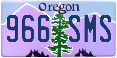 OR license plate 966SMS