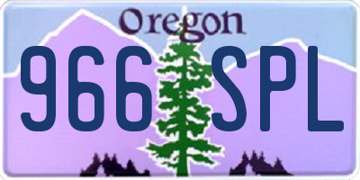 OR license plate 966SPL