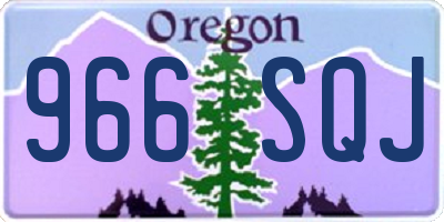 OR license plate 966SQJ