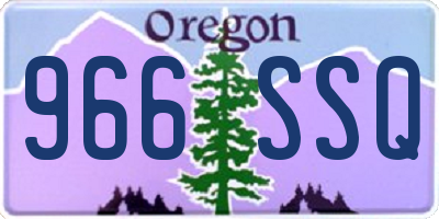 OR license plate 966SSQ