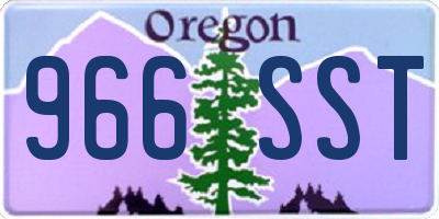 OR license plate 966SST