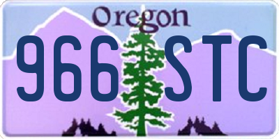 OR license plate 966STC
