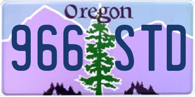 OR license plate 966STD
