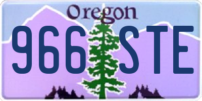 OR license plate 966STE