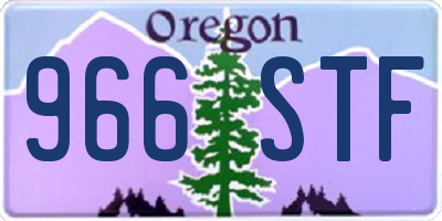 OR license plate 966STF