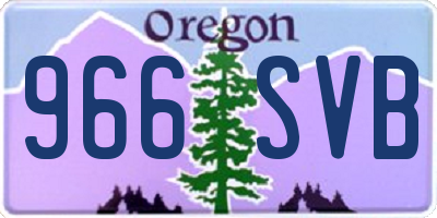OR license plate 966SVB