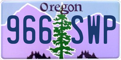 OR license plate 966SWP