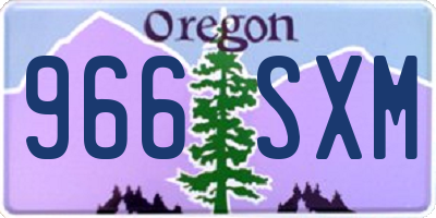 OR license plate 966SXM