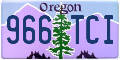 OR license plate 966TCI