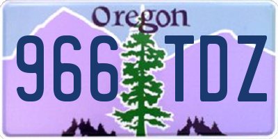 OR license plate 966TDZ