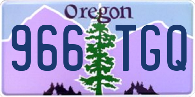 OR license plate 966TGQ