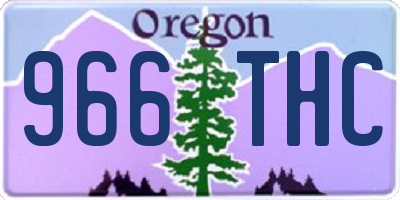 OR license plate 966THC