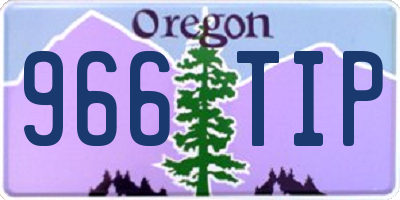 OR license plate 966TIP