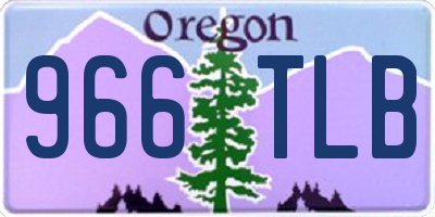 OR license plate 966TLB