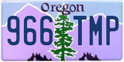 OR license plate 966TMP