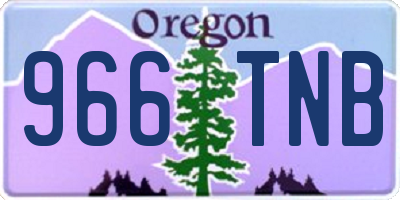 OR license plate 966TNB