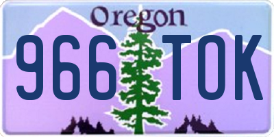 OR license plate 966TOK