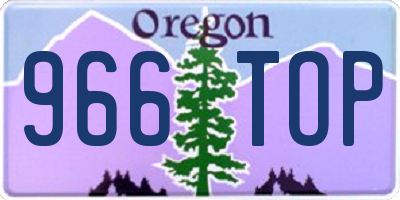 OR license plate 966TOP