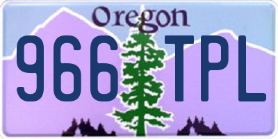 OR license plate 966TPL