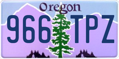 OR license plate 966TPZ