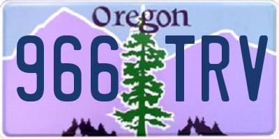 OR license plate 966TRV