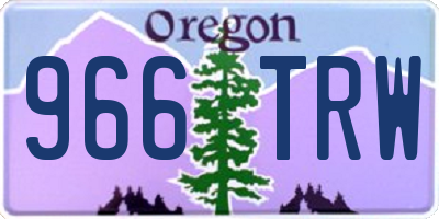 OR license plate 966TRW
