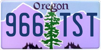 OR license plate 966TST