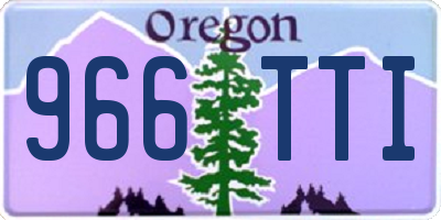 OR license plate 966TTI