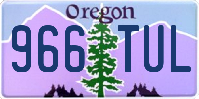 OR license plate 966TUL
