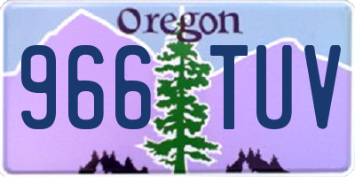 OR license plate 966TUV