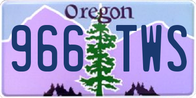 OR license plate 966TWS