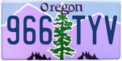 OR license plate 966TYV
