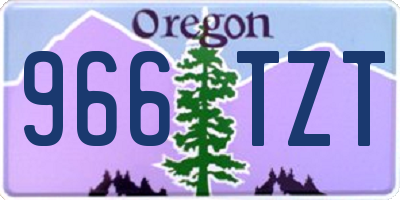 OR license plate 966TZT