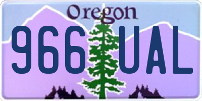 OR license plate 966UAL