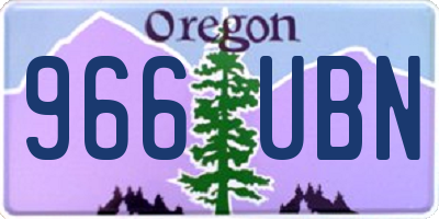 OR license plate 966UBN