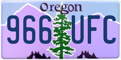 OR license plate 966UFC