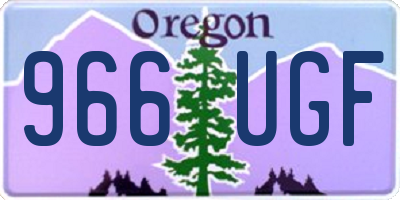 OR license plate 966UGF